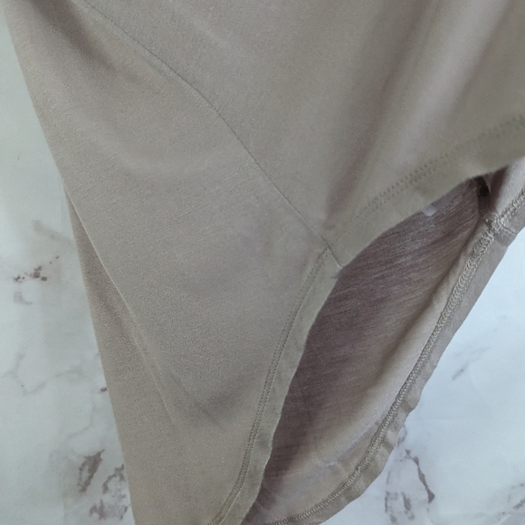 Victoria Secret Tank Top Small Brown Cross Cross Back White Strappy Soft Cut Out - Picture 11 of 11